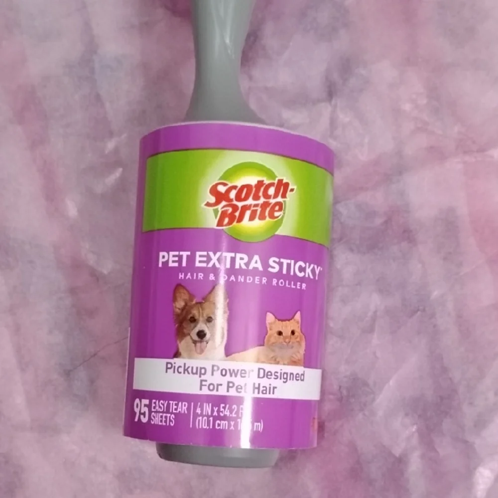 Scotch Brite 95 Sheet Pet Hair Roller New! Extra Sticky Jumbo Size Nwot